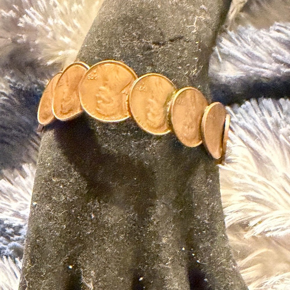 1973 Pennies Bracelet Handmade Coin Bracelet